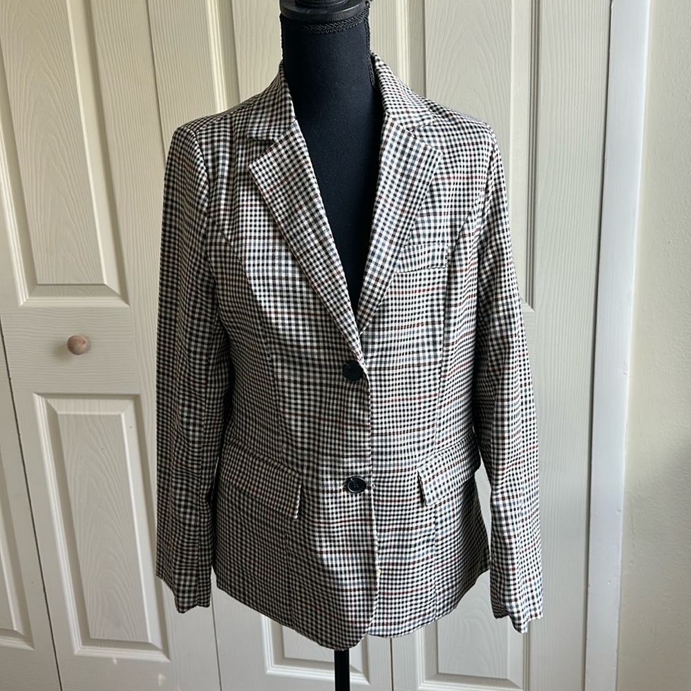 Women’s Retro casual plaid blazer